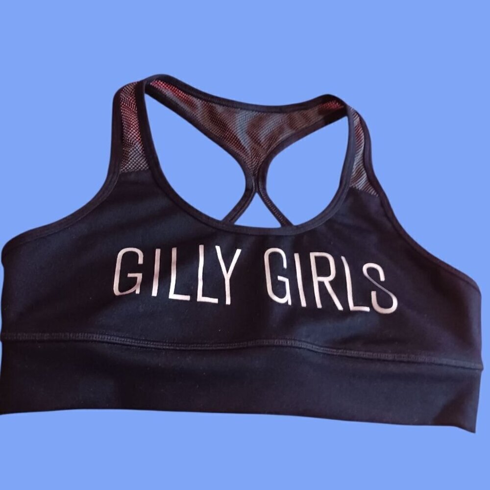 GH Sport Womens Racerback Sports Bra Black & Gray set of 2 - Picture 10 of 16